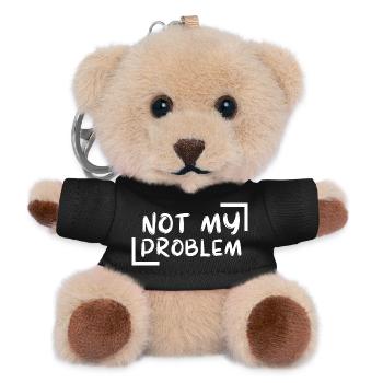 Pas mon problème idée cadeau cadeau - Porte-clés ourson - noir - Devant