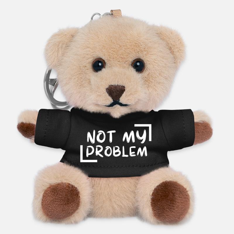 Pas mon problème idée cadeau cadeau - Porte-clés ourson - noir