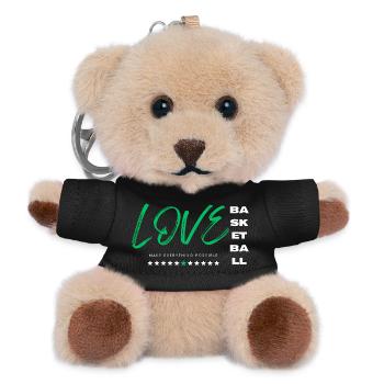 Love basketball green - Teddy Keyring - black - Front