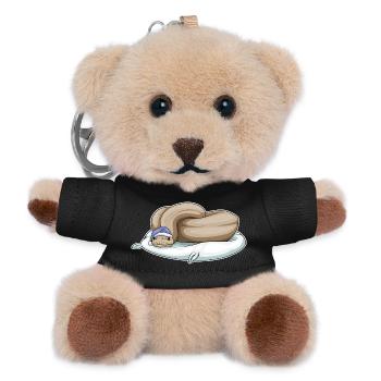 Schlange Schlafen Kissen - Teddy Schlüsselanhänger - Schwarz - Vorne