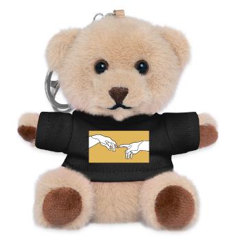 Kreation von Adam-Händen, Michelangelo-Inspiration - Teddy Schlüsselanhänger - Schwarz - Vorne