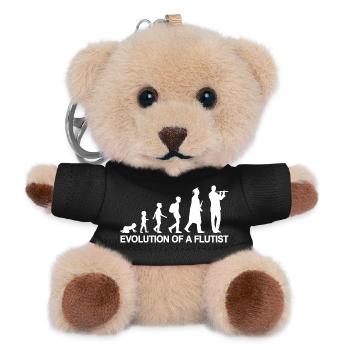 Développement de l’enfant à la flûtiste - Porte-clés ourson - noir - Devant