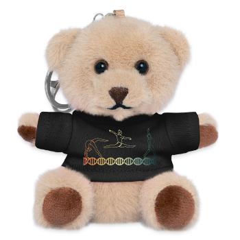 Turnen Gymnastik DNA DNS - Teddy Schlüsselanhänger - Schwarz - Vorne