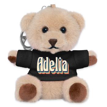 t-shirt Adelia t-shirt rétro idée cadeau vintage - Porte-clés ourson - noir - Devant