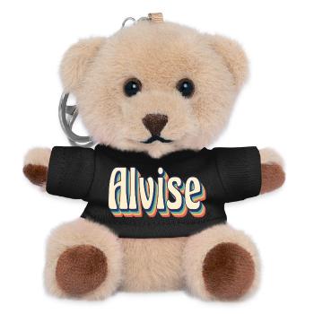 Alvise retro t-shirt vintage t-shirt gift idea - Teddy Keyring - black - Front
