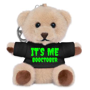 Halloween Booctober Playful Typography - Teddy Keyring - black - Front