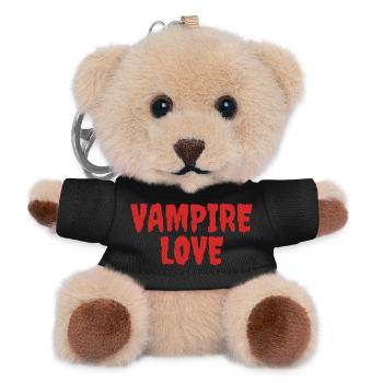 Vampire lieben Halloween Kunstwerke - Teddy Schlüsselanhänger - Schwarz - Vorne