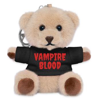 Vampire Blood Horror Typography Design - Teddy Keyring - black - Front
