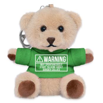 Border Collie - Teddy Keyring - green - Front