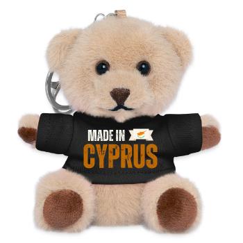 Made in Cyprus, Cypriot pride - Teddy Keyring - black - Front