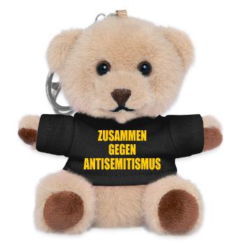 zusammen gegen antisemitismus - Teddy Schlüsselanhänger - Schwarz - Vorne