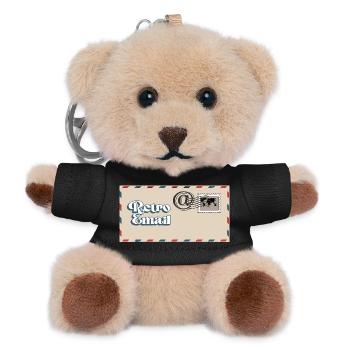 Retro Enamel - Teddy Keyring - black - Front