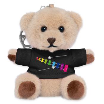 Rainbow Xylophone – Colorful Musical Instrument - Teddy Keyring - black - Front