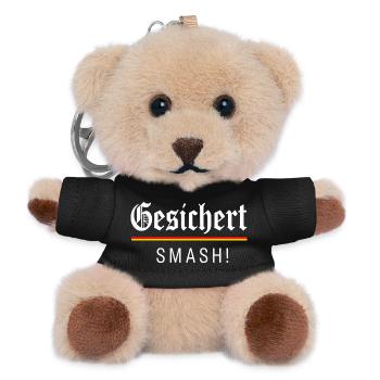Gesichert SMASH! Deutschland - Teddy Schlüsselanhänger - Schwarz - Vorne