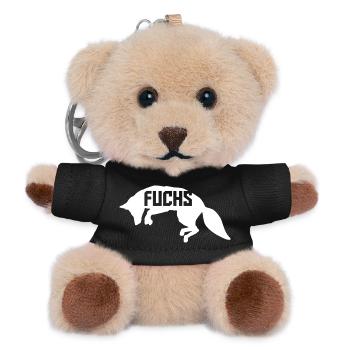 Fox in the Leap: Comic, Kawaii & Manga Style - Teddy Keyring - black - Front