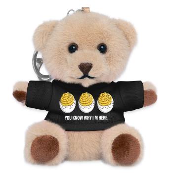 stuffed eggs - Teddy Keyring - black - Front