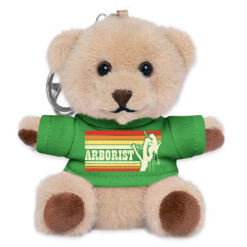 Arborist Woodworker Woodworker Gift - Teddy Keyring - green - Front