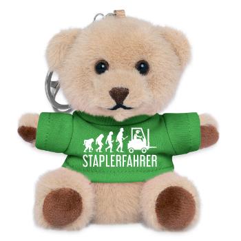 Staplerfahrer Evolution - Teddy Schlüsselanhänger - Grün - Vorne