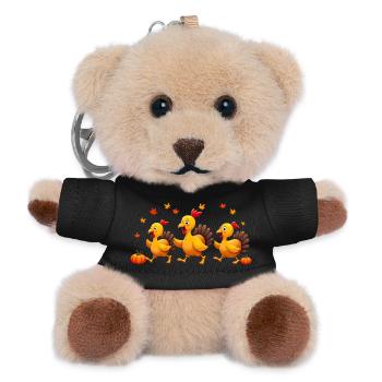 Bébé dinde de Thanksgiving - Porte-clés ourson - noir - Devant