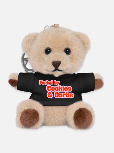 Fueled by Cookies & Carbs - Teddy Keyring - black