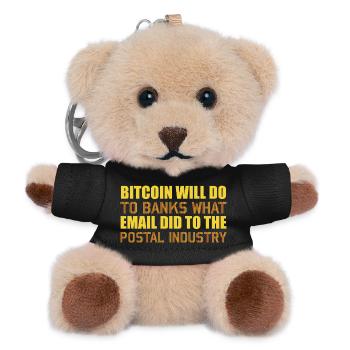 Bitcoin Postal Industry - Teddy Schlüsselanhänger - Schwarz - Vorne