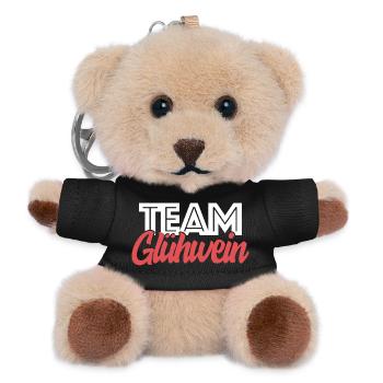 Team Glühwein Weihnachtsmarkt Weihnachten Spruch - Teddy Schlüsselanhänger - Schwarz - Vorne