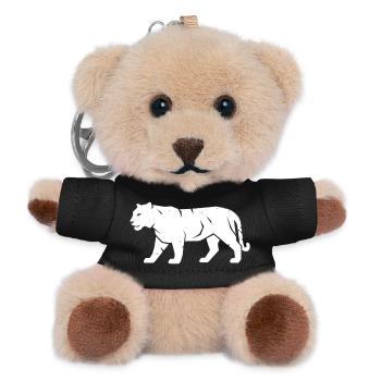 Tiger Walking Stripe Wilderness Vector - Teddy Keyring - black - Front