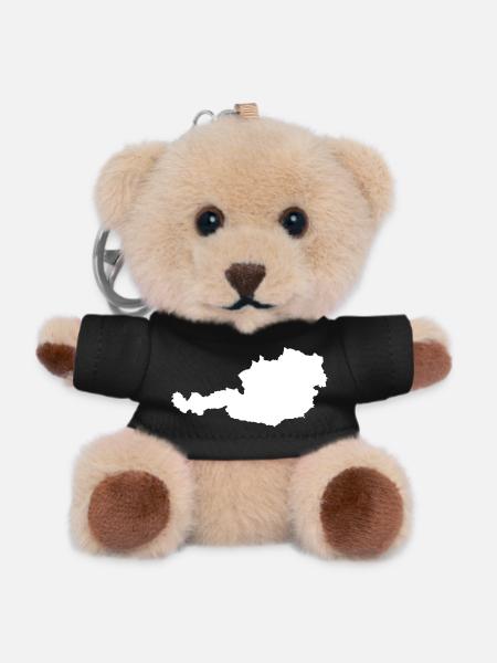 Austria Contour design on textiles - Teddy Keyring - black
