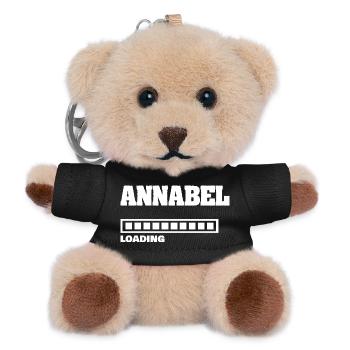 Annabel als Baby - Teddy Schlüsselanhänger - Schwarz - Vorne