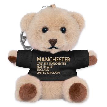Manchester – England Lyric Design - Teddy Schlüsselanhänger - Schwarz - Vorne