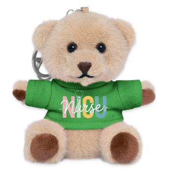 Rainbow Caregiver Design - Teddy Keyring - green - Front