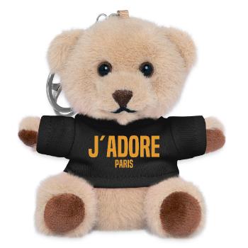 J’Adore Paris - J’aime Paris - France - Frankreich - Porte-clés ourson - noir - Devant