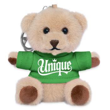 Unique Einzigartig Unikat Selbstwert Einzig Artig - Teddy Schlüsselanhänger - Grün - Vorne