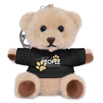 Not a People Person - Hundepfoten Motiv - Teddy Schlüsselanhänger - Schwarz - Vorne