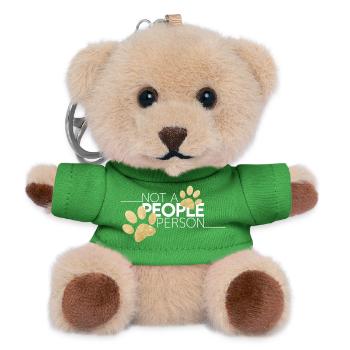 Not a People Person - Hundepfoten Motiv - Teddy Schlüsselanhänger - Grün - Vorne