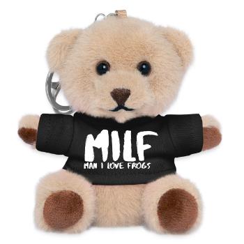 Man I Love Frogs Funny Frog Word Game - Teddy Keyring - black - Front