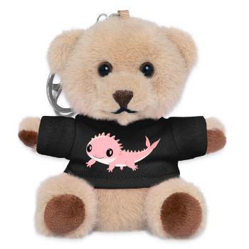 Pale Pink Dino Favorite Axolotl - Teddy Keyring - black - Front