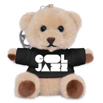 Logo jazz audacieux et cool - Porte-clés ourson - noir - Devant