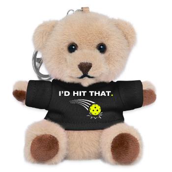 I'd hit that lustiges Pickleball Spieler - Teddy Schlüsselanhänger - Schwarz - Vorne