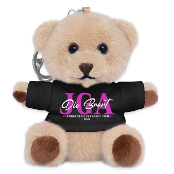 Braut 2026 - Junggesellinnenabschied JGA Damen - Teddy Schlüsselanhänger - Schwarz - Vorne