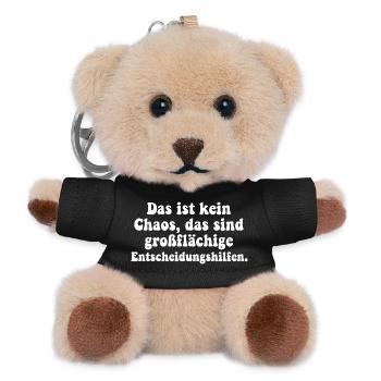 Das ist kein Chaos Spruch Humor - Teddy Schlüsselanhänger - Schwarz - Vorne