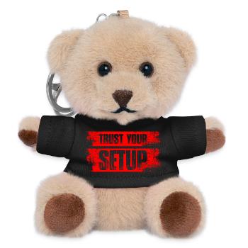 Trust your Setup Aktienmarkt Börse Trader - Teddy Schlüsselanhänger - Schwarz - Vorne