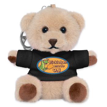 Pickleball funny player love pickleball paddles - Teddy Keyring - black - Front