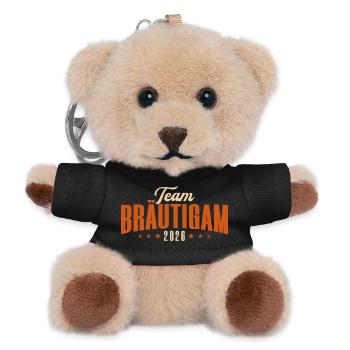 Team Bräutigam JGA 2026 Junggesellenabschied - Teddy Schlüsselanhänger - Schwarz - Vorne