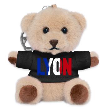 Lyon Frankreich - Teddy Schlüsselanhänger - Schwarz - Vorne