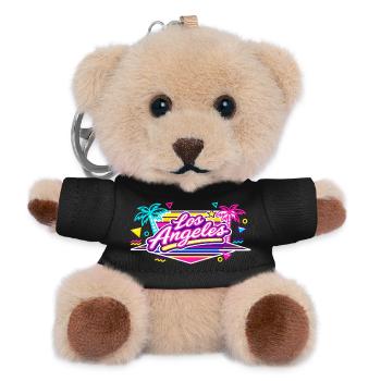 Los Angeles Neon Pink - Teddy Schlüsselanhänger - Schwarz - Vorne