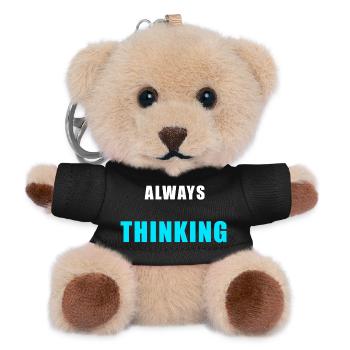 Always Thinking – Minimalistisches Overthinking Sh - Teddy Schlüsselanhänger - Schwarz - Vorne