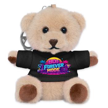 80er Forever Neon Retro - Teddy Schlüsselanhänger - Schwarz - Vorne