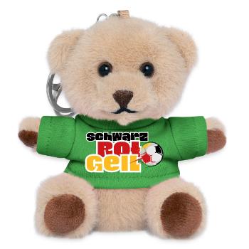 Football motif for the World Cup - Teddy Keyring - green - Front