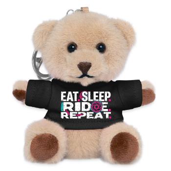 Eat Sleep Ride Repeat Cycling Shirt - Teddy Keyring - black - Front
